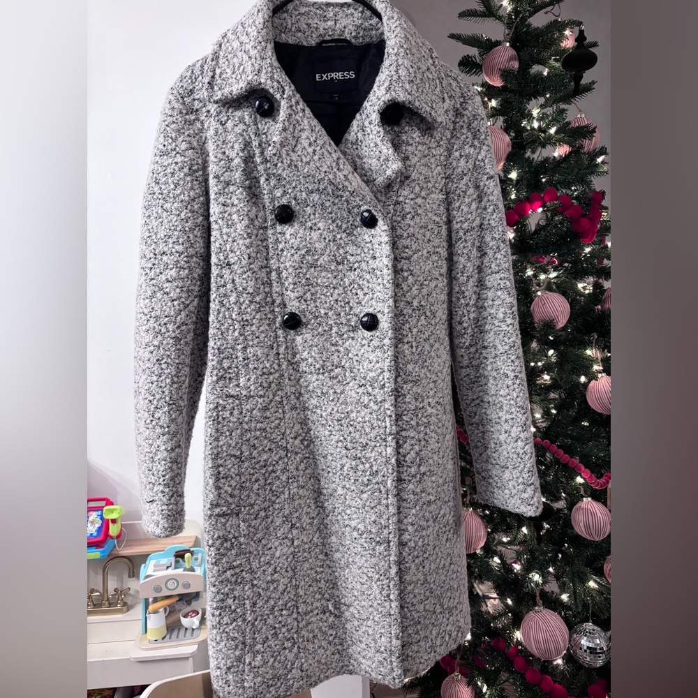 Express Women's Textured Pea Coat